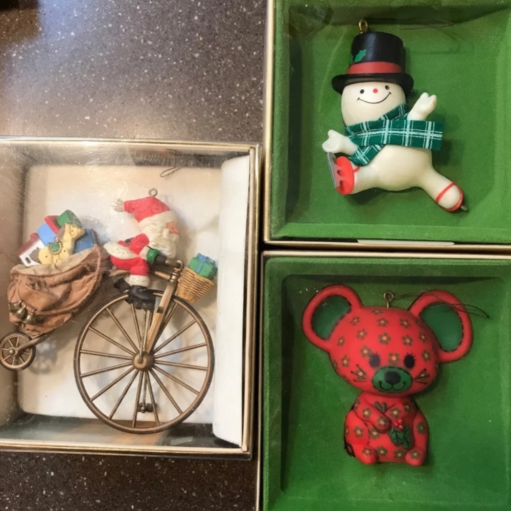 4 Vintage hallmark ornaments